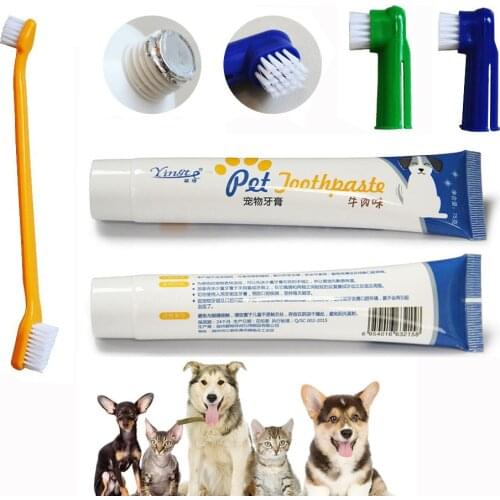 Dog Healthy Edible Toothpaste Small Dog Cats Mouth And Teeth Cleaning And Care Supplies 2 Taste Best Pet Dental Care Toothpaste