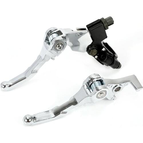 1 Pair Motorcycle Universal Left Right Clutch Levers Brake Handle For 110cc 125cc 140cc 160cc Chinese Pit Dirt bike ATV Parts