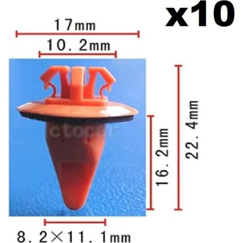 10pcs 75397-35010 Nylon for Toyota Wheel Flare Moulding Clips Retainer Fastener For 4-Runner 2003-On