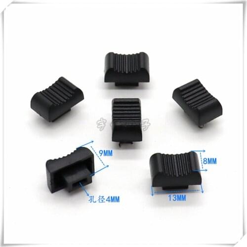10 Piece 13*8*9MM straight slide potentiometer mixer push rod cap plastic console volume hat inner hole 4MM