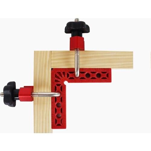100mm Right Angle Clamp Fixing Clips Adjustable Corner Clamping Woodworking Hand Tool For Furniture Repaire Photo Reinforcement