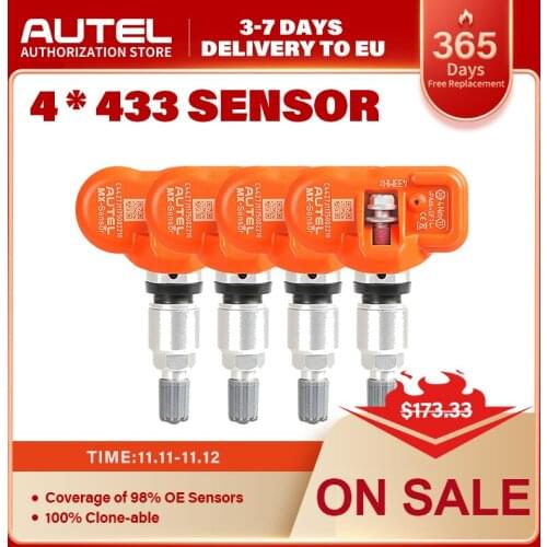 Autel MX-Sensors 433 MHz 315 MHz Autel Sensors Tyre Analysis work with TPMS PAD TS401 TS601 100% Clone-able and 98% Coverage