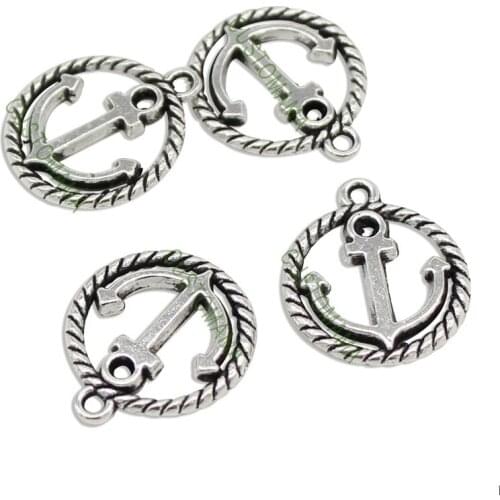 100pcs-Antique Tibetan Silver 2 Sided Summer Charms Pendant 18x16mm
