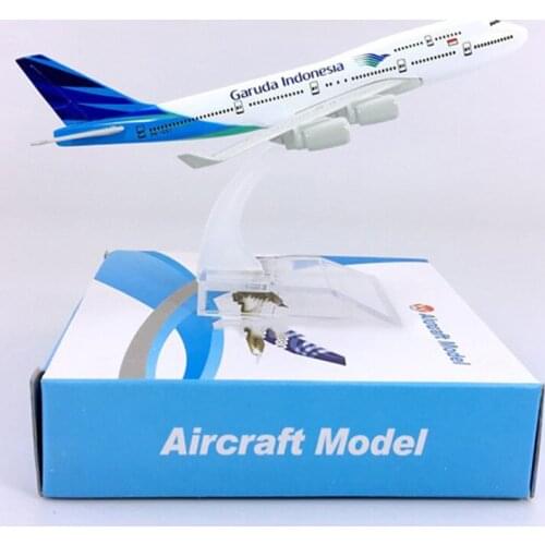 16CM 1:400 B747-400 model Garuda Indonesia airlines with base metal alloy aircraft plane collectible display model