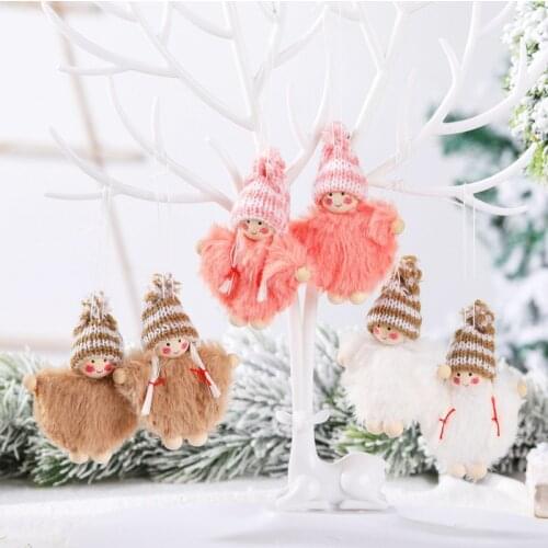 2pcs New Year 2021 Latest Christmas Angel Dolls Xmas Tree Ornament Noel Deco Christmas Decoration for Home Navidad 2020 Kid Gift
