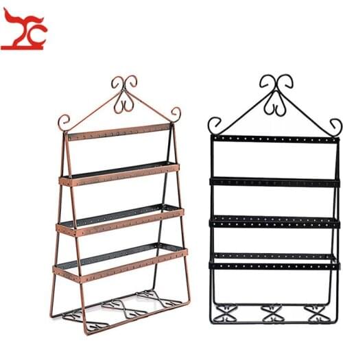 4 Layer Durable Jewelry Display Rack Creative Metal Earring Stud Display Rack Domestic Hanging Earrngs Storage Accessories Shelf