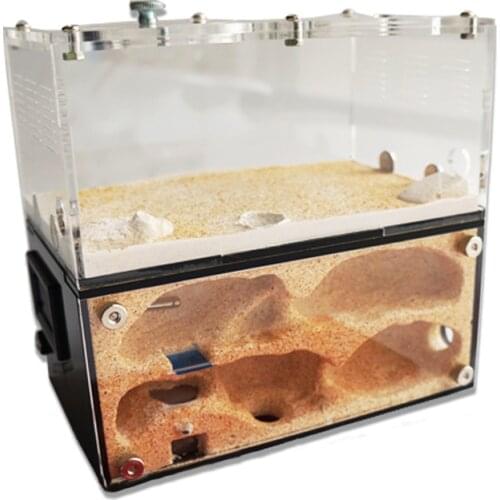 Acrylic Ant Farm Spliceable Ant Nest with Intelligent Temperature Control Concrete Ant House Anthill Pet Workshop 15*10*13.5cm