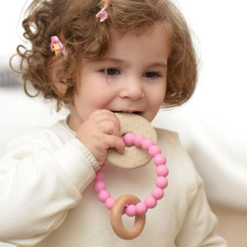 Baby Molar Tooth Soft Silica Gel Rattle Teether Toy Newborn Chews Food Grade Silicone Teethers Training Bed Toy Kids Dropshippin