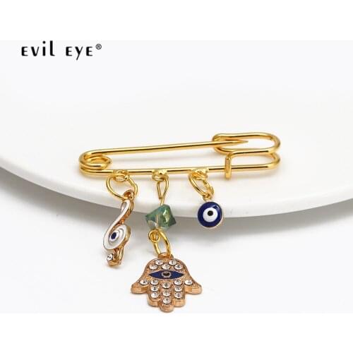 EVIL EYE Gold Brooches For Clothes