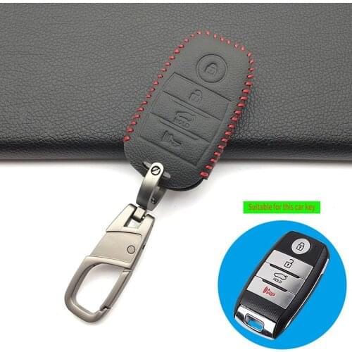 Hot Sale Leather Remote Car Key Cover Case For Kia Sedona 2014 2015 2016 Optima Sorento Sportage Cerato Strong Intelligent Key