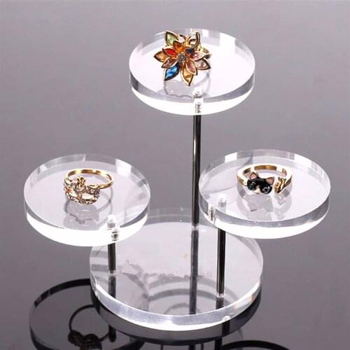 JAVRICK Acrylic Jewelry Display Necklace Bracelet Round Table Holder Stand Rack Case Hot #2S92483