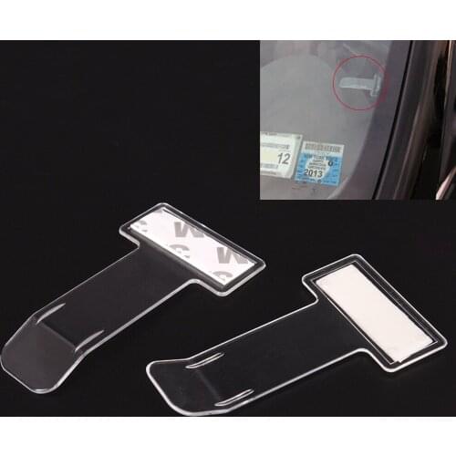 5pcs/lot Car Vehicle Parking Ticket Permit Holder Clip Sticker Windscreen Fastener Stickers Kit Car Accessories