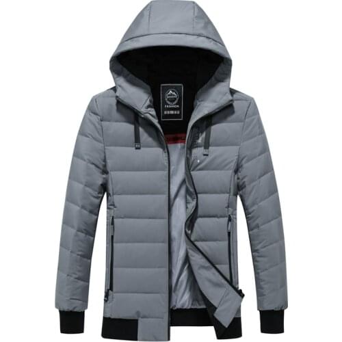2020 new winter down jacket mens mid-length thickened warm fashion brand white duck down coat