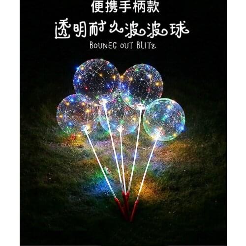 New LED Balloons Bobo Balloon each set 18 inch Led Balloon + 80cm Rod + 3m Led line and handle battery box