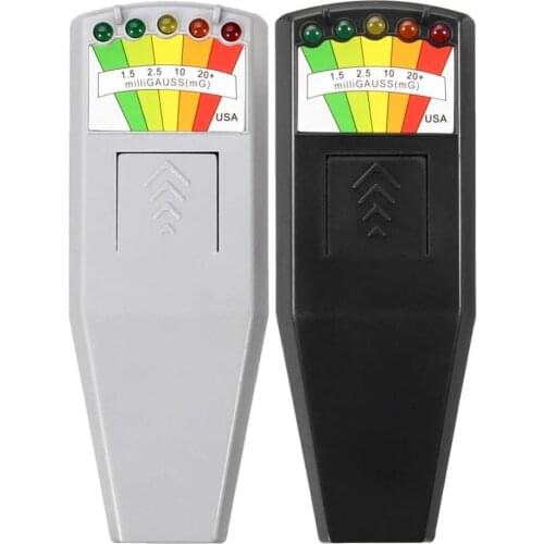 New KII K2 Electromagnetic Field EMF Gauss Meter Ghost Hunting Detector Portable EMF Magnetic Field Detector 5 LED Gauss Meter