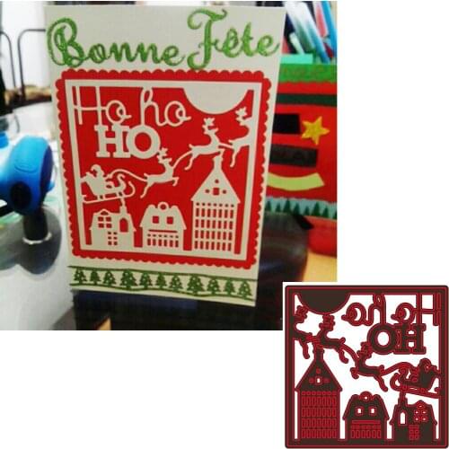 Christmas Elk House Cut Dies Metal Mold Punch Stencil for DIY Scrapbooking Paper Making Album Photo Cards Dies Cut New Arrival