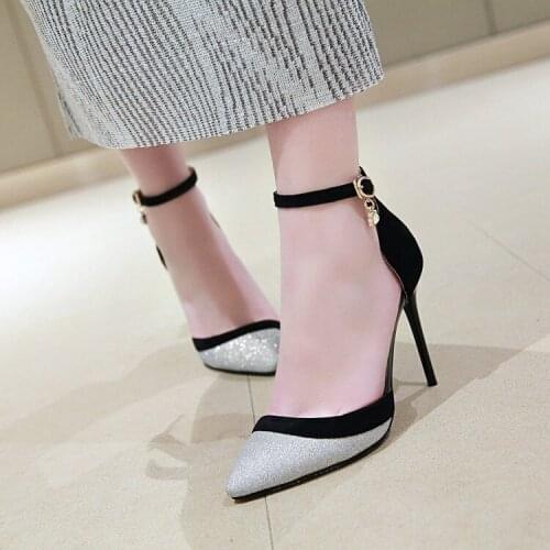 Big Size 11 12 13 14 15 high heels sandals women shoes woman summer ladies Tone buckles Toe Colouring Bait an