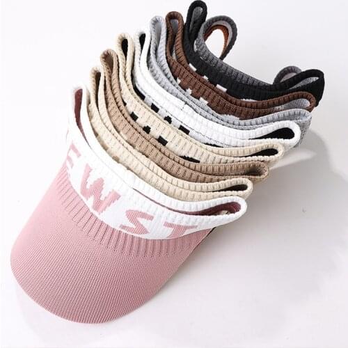 Unisex Empty Top Sun Visor Hat Summer knitting Wide Brim Sun Caps UV Protection Hat Men And Women Outdoor Sunshade Baseball Caps