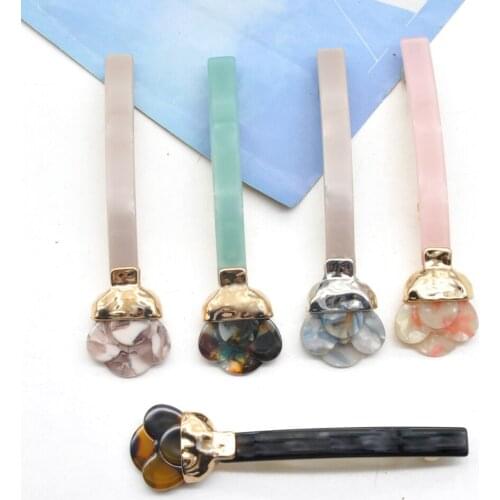 Thin Long Cute Colorful Acetate Girl Hairpin Handmade Hair Pin