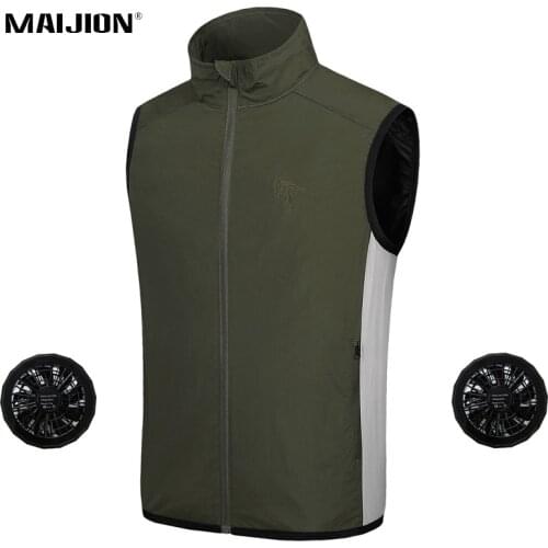 Summer Cooling Men Hiking Vest USB Fan Cooling Hunting Fishing Vest Air Conditioning Clothes Women Outdoor Waterproof Fan Vest