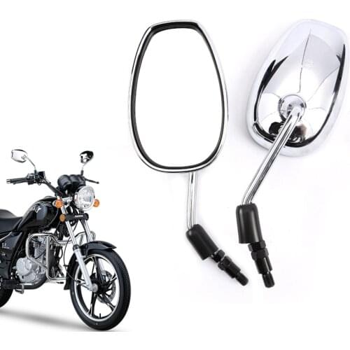 10mm Universal Motorcycle Rearview Mirrors,For SUZUKI Haojue HJ125-18C HJ150-11C-11D,Scooter Rear View Mirrors Back Side