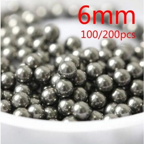 100/200Pcs 6mm Stainless Steel Ball Hunting Catapult Slingshot Bearing Ammo Outdoor Game Bicycle Bearing CATAPULT CROSSBOW