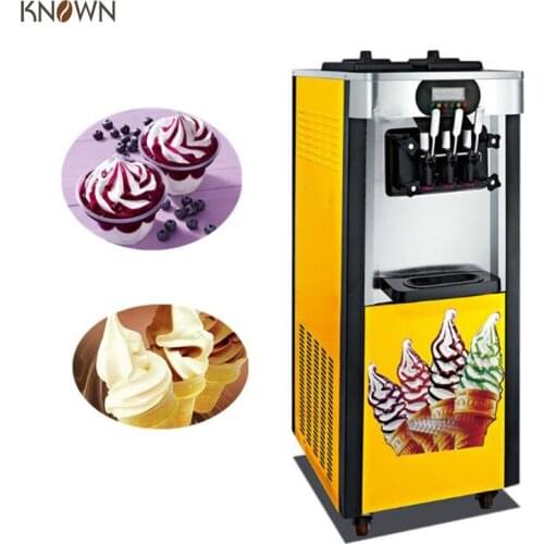 220v 50hz 60hz Hot sale stainless steel yogurt soft ice cream making machine r410a cover with buttons
