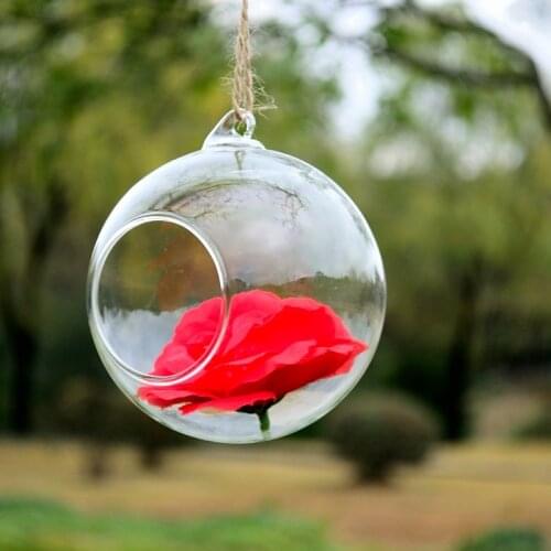 Diameter=6cm 30pcs/pack Small Size Glass Terrarium Vase Hanging Glass Ball Vase Top Popular Wedding Decoration Glassware