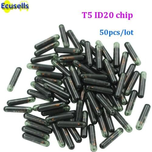 50PCS/LOT T5 ID20 Transponder Chip T5 (ID20) Glass for Car Key