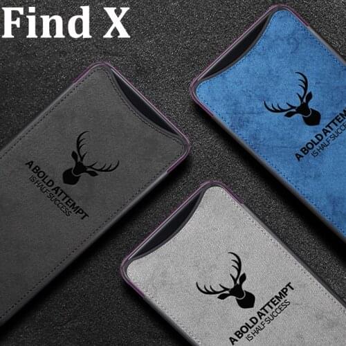 6.4" For OPPO Find X Case Soft phone case For OPPO FindX Cases Protection Back Cover Cloth + TPU phone case Find X skin Shell