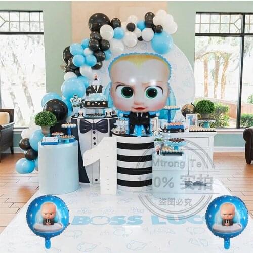 75pcs Cartoon Baby Boss Birthday Party Theme Foil Helium Balloons Kids Birthday Party Decorations Garland Arch Kit Air Globos