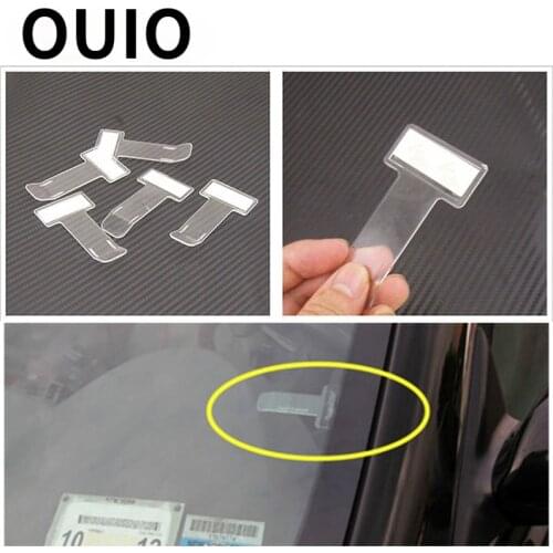 OUIO Car Stickers Mini Transparent Ticket Folder for Mitsubishi ASX Suzuki Grand Vitara Swift SX4 Chevrolet Cruze Aveo Captiva