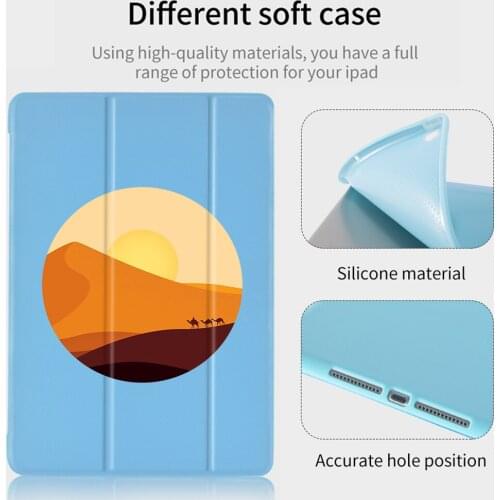 For iPad Air 1 2 Funda iPad Case Sunrise Sunset Soft Silicone Back Coque Protective Covers iPad 7th Generation Case Pro 11 2020