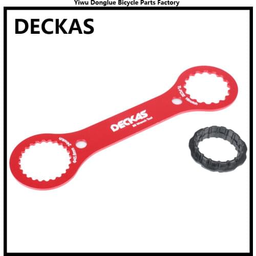 DECKAS Multifunctional BB Wrench Tool DW-018 249*64*3mm Red DUB/TL-FC32 Adaptor Of TL-FC25/TL-FC24 BB Bottom Bracket Repair Tool