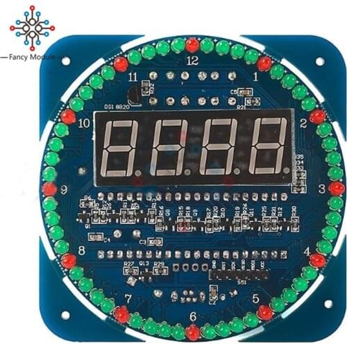 DS1302 Digital LED Display Module Alarm Electronic Digital Clock LED Temperature Display SCM Learning Board 5V Rotating DIY Kit