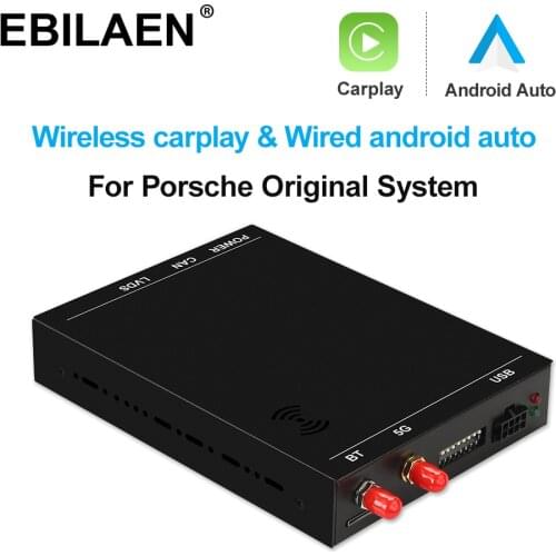 EBILAEN Wireless Carplay For Porsche Panamera Cayenne Macan Cayman Boxster 911 718 PCM 4.0 Android Auto Module Box Rear Camera