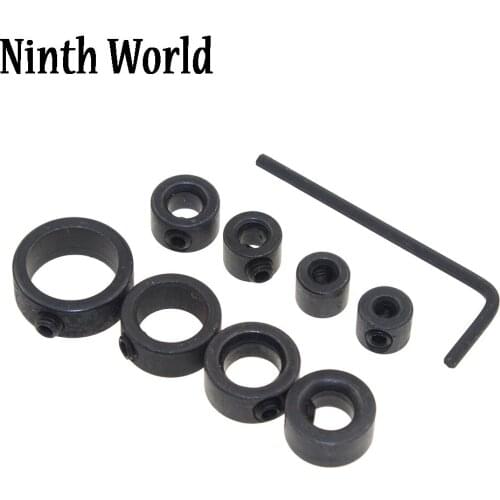 Hot Sell 9Pcs/Lot 3-16mm Drill Bit Depth Stop Collar Ring Positioner Spacing Ring Locator Woodworking Drill Bit Hex Wrench