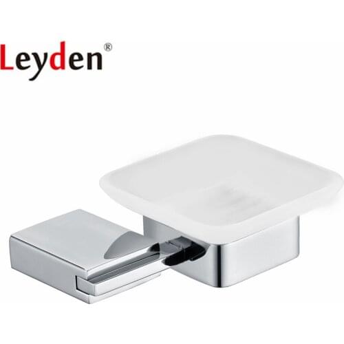 Leyden 304 Stainless Steel Chrome Wall Mounted Bathroom Soap Dish Rustproof Durable Soap Holder For Bathroom Accessories