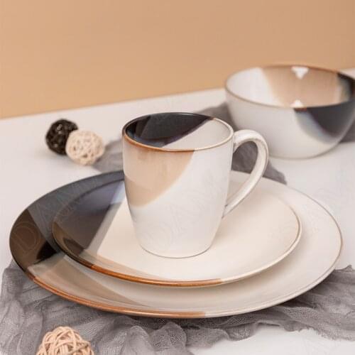 Creativity Ceramic Plate Set Home Western Steak Dish Dining Table Fruit Salad Plate European Kitchen Dishes and Plates Sets