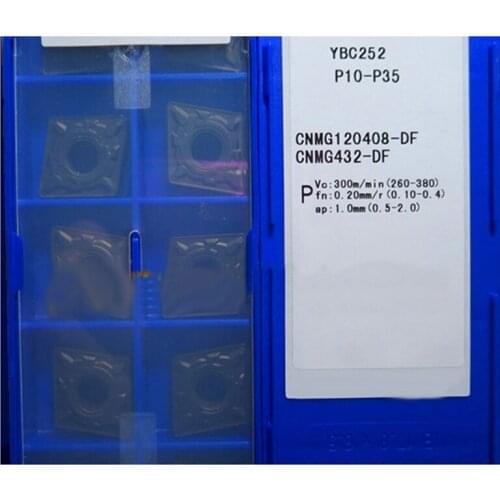 Original CNMG 120404 120408 CNMG090304-DF CNMG120404-DF CNMG120408-DF YBC252 for Steel Carbide Inserts Turning Lathe Cutter