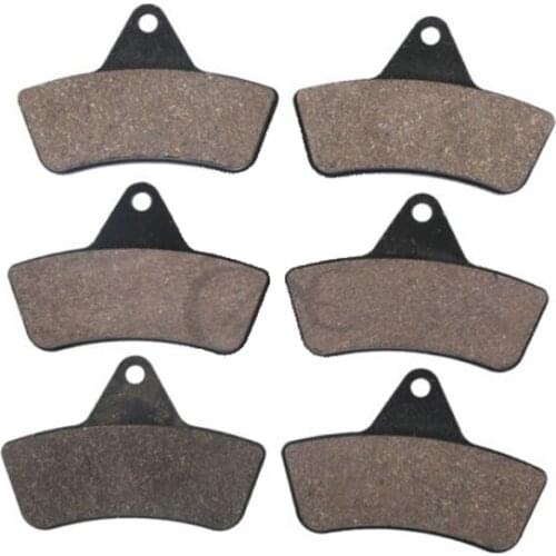 6pcs/set Motorcycle Front Rear Brake Pads For BEARCAT 454 2X4 4X4 1996-1998 1997