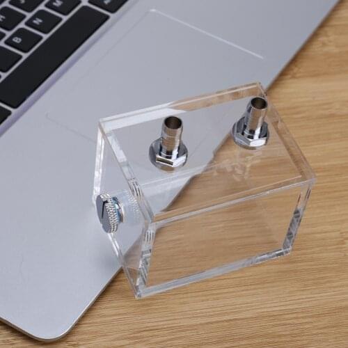 200ML Water Tank G1/4 2 thread for PC Water Cooling System with 2pcs Tube Connecters 1pc Block for PC Cooling Fan
