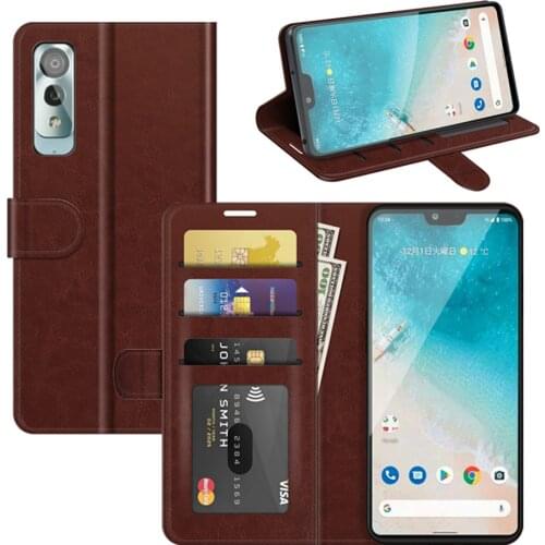 Luxury Leather Protection Bag For Kyocera Android One S8 Flip High Quality Cover Silicon Wallet Case With Card And Stand Holder