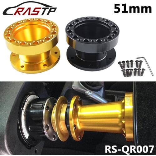 RASTP-Racing Steering Wheel Quick Release Hub Kit 51MM Height Adapter Body Adjustable Boss Kit QR007