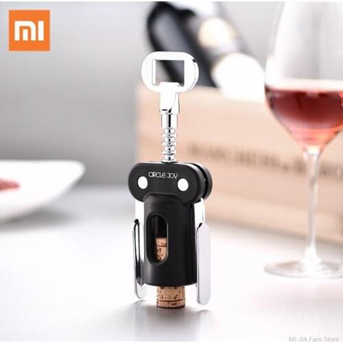 Xiaomi CIRCLE JOY Red Wine Corkscrew Metal Bottle Opener Handle Bottle Opener Wine Cork Remover Essential Tools For Bars