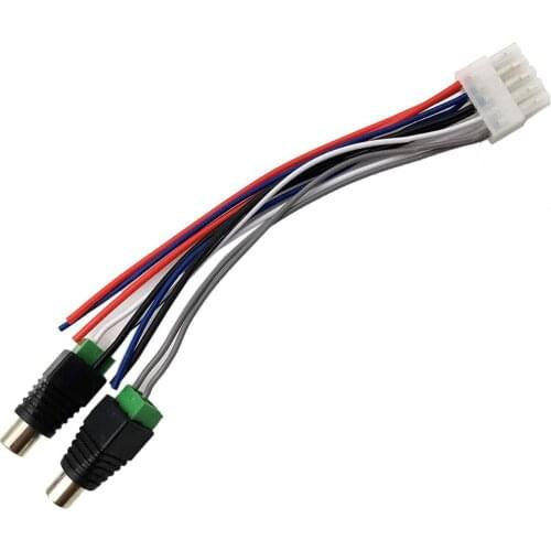 Universal Car Amplifier Speaker Power High Level Input Wire Harness AMP Molex Plug Adapter Cable Power Speaker Wire Harness