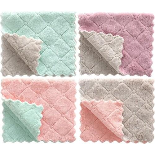 Thickened Double-Sided Cleaning Cloth Wide Scope of Application High-grade Easy to Clean Super Absorbent Non-Stick Kitchen Tool