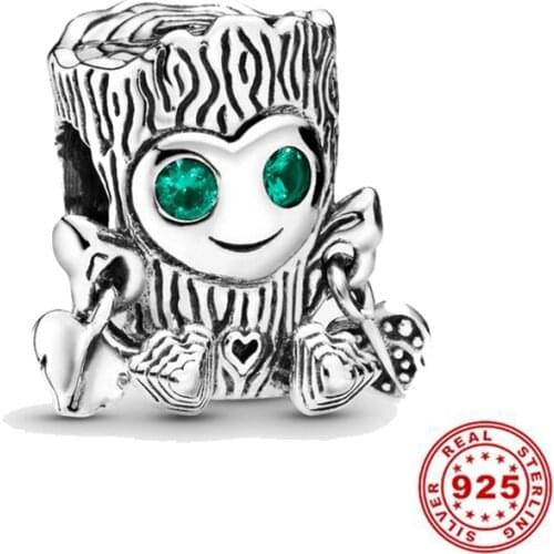 XNMY Garden Collection Silver Color Sweet Tree Monster Charm Beads fit Original Pandora Bracelet Bangle Diy Jewelry Making