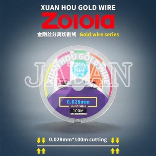 XUAN HOU 0.028mm Gold Wire LCD Screen Display Glass Separate Cutting Wires No Hurt Touch Polarizer Film Mobile Phone Repair