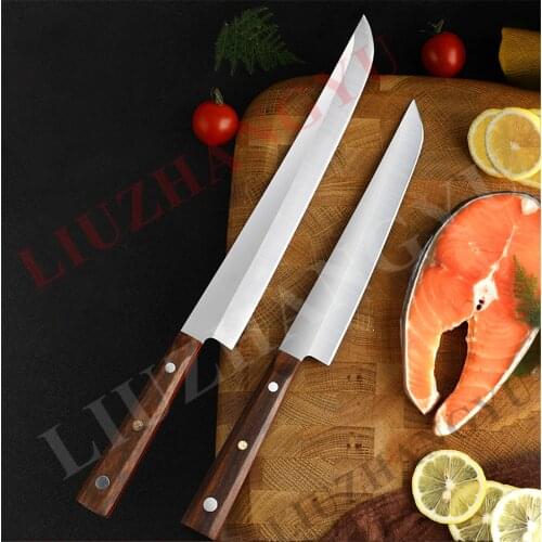 LIUZHANGYU Japanese Sashimi Knife 5Cr15 Stainless Steel Chef Salmon Knives Filleting Fish Slicing sushi Knife With ABS Handle